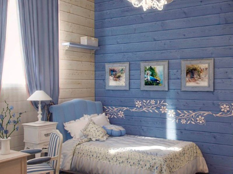 Tikkurila голубой имитация бруса