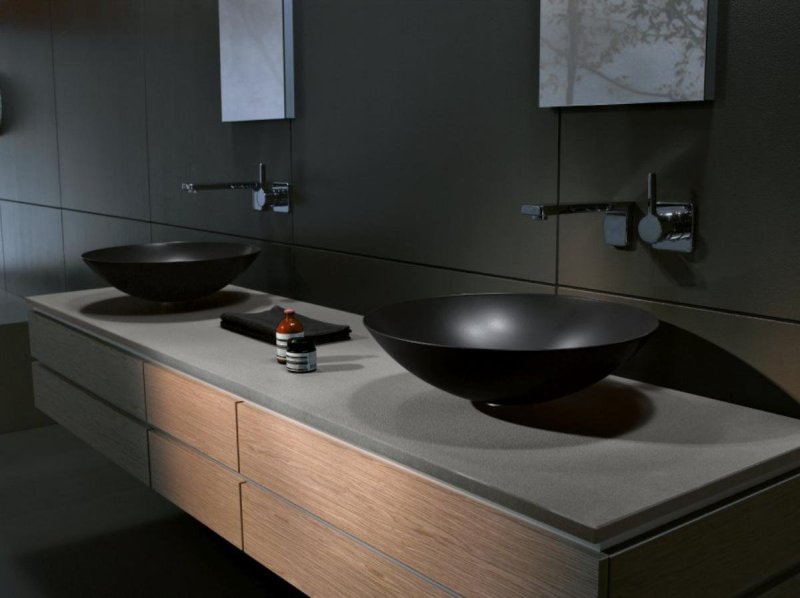 Черная раковина duravit