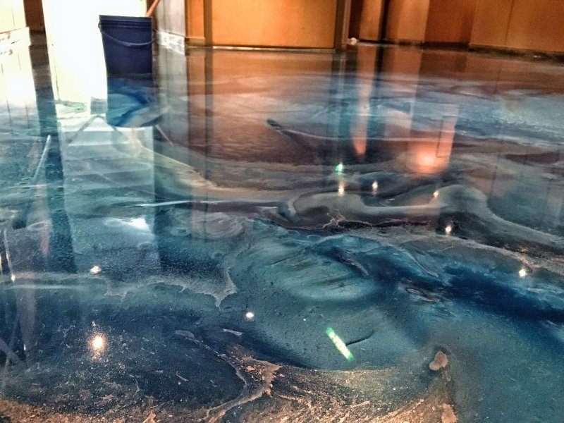 Эпоксидный наливной пол epoxy floor 3d