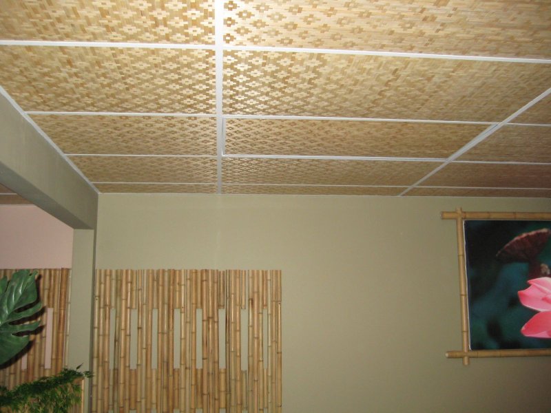 Панели потолочные бамбуковые