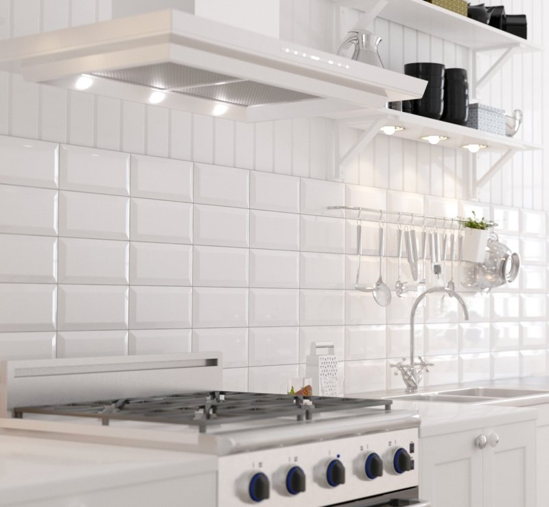 Плитка metrotiles белая 10х20