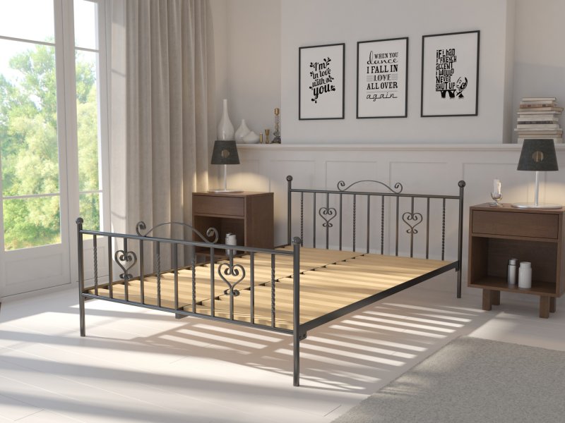 Кровать металлическая evita 120x200