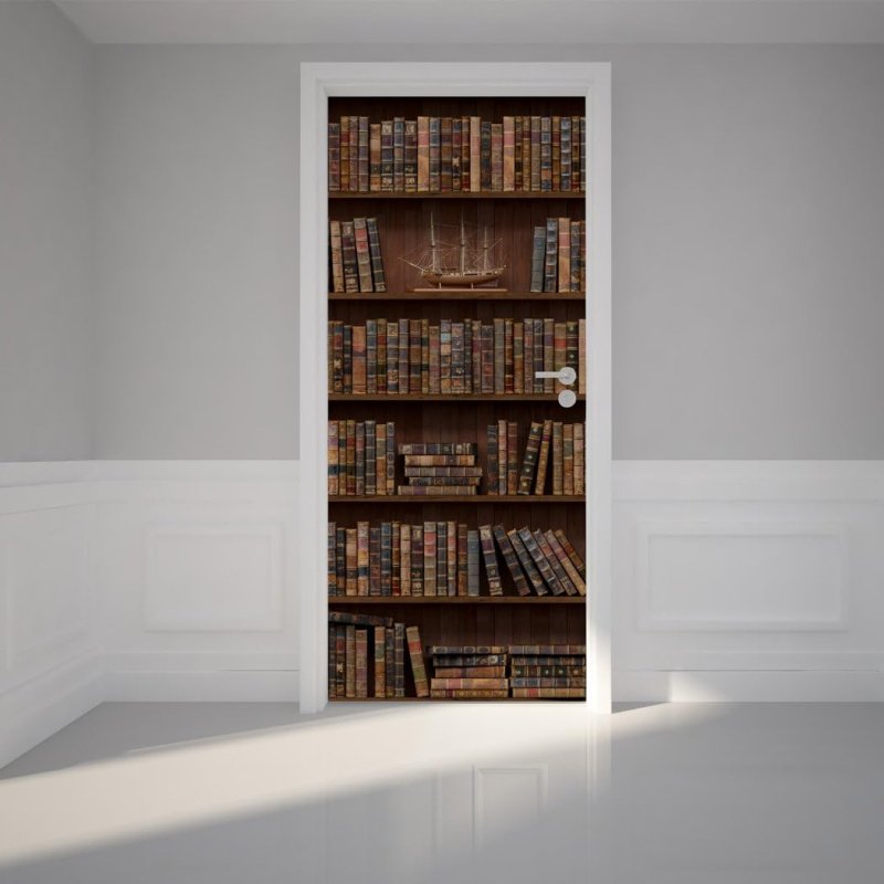 Книжный шкаф в стене