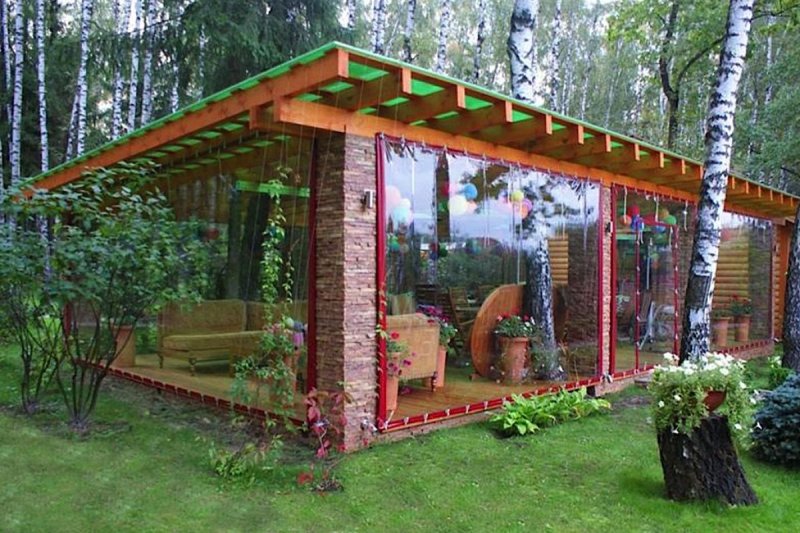 Мягкие окна для беседки