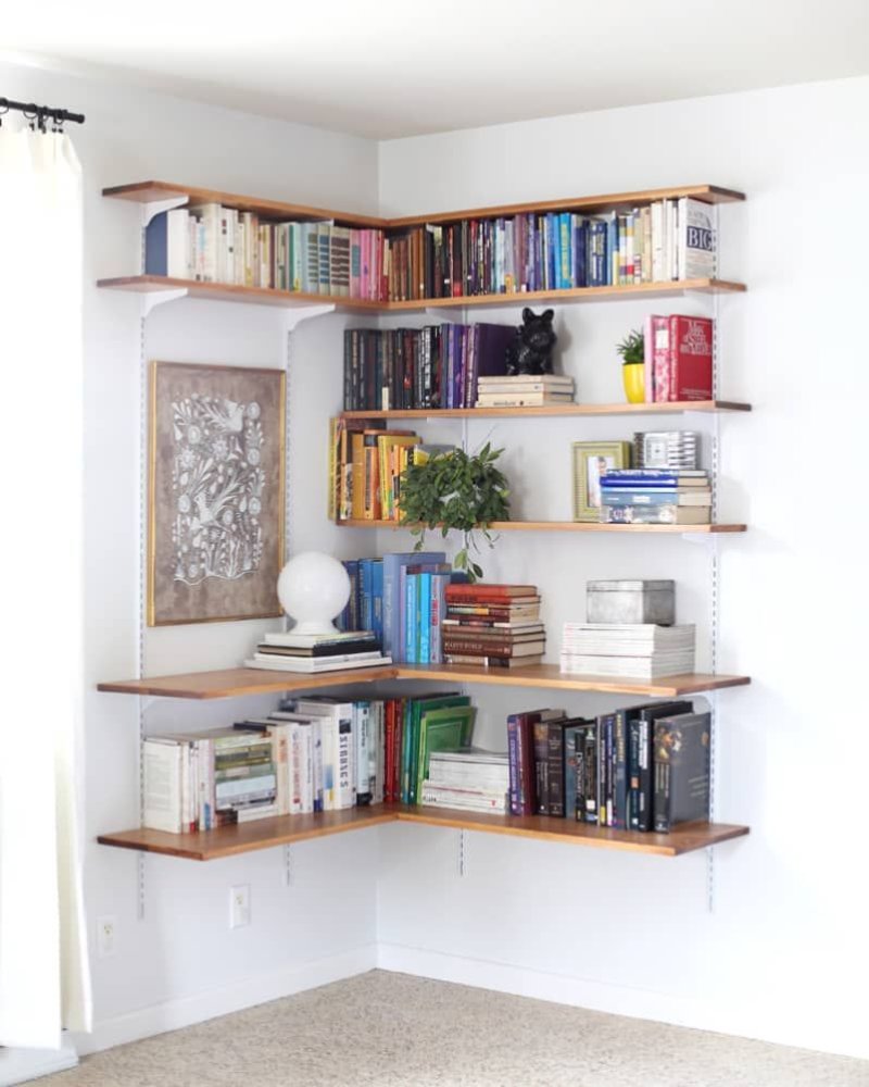 Угловая книжная полка