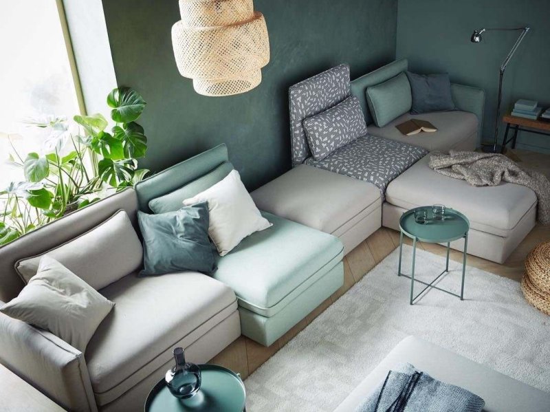 Модульный диван ikea vallentuna