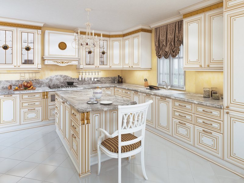 Кухня лукреция слоновая кость