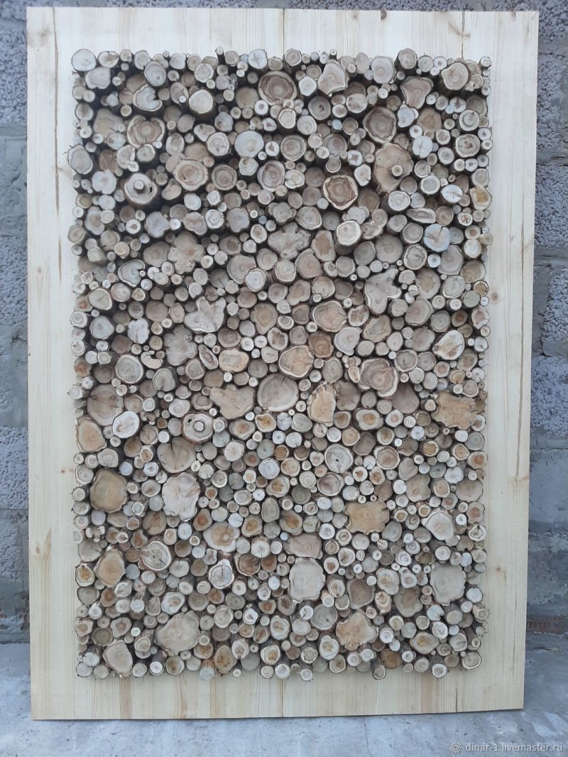 Панно из можжевеловых спилов