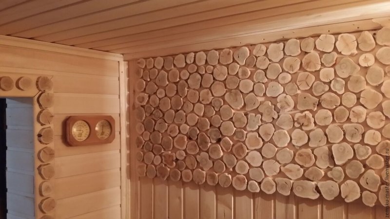 Панно из можжевельника для бани