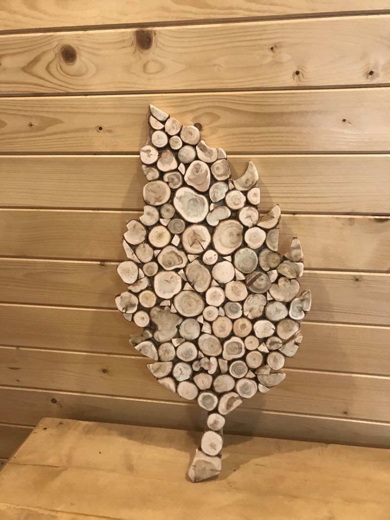 Панно из можжевельника для бани
