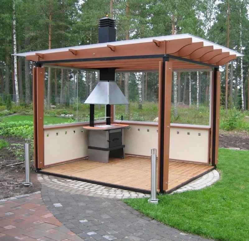 Беседка с мангалом valugrilli steel grill
