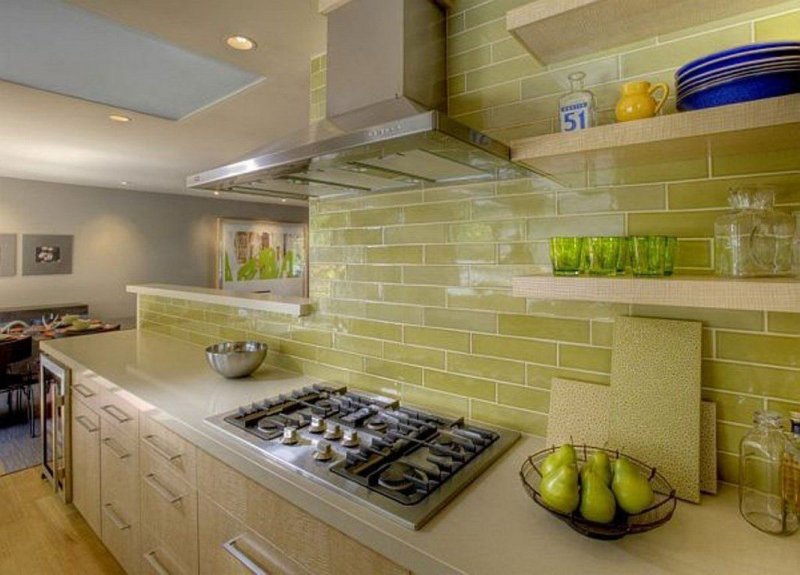 Фартук для кухни из плитки дизайн