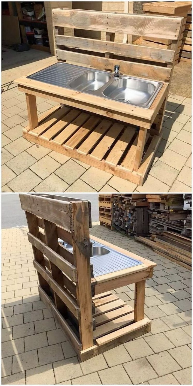 Раковина из паллет