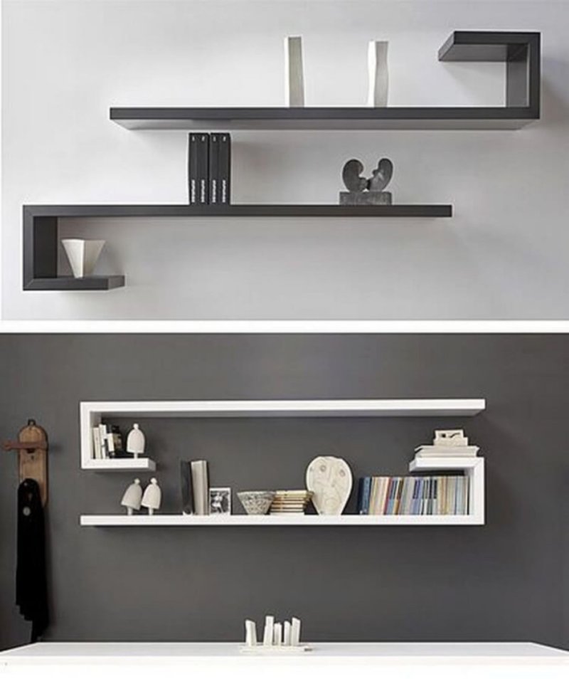 Полка wall shelfs bas wl001 белая