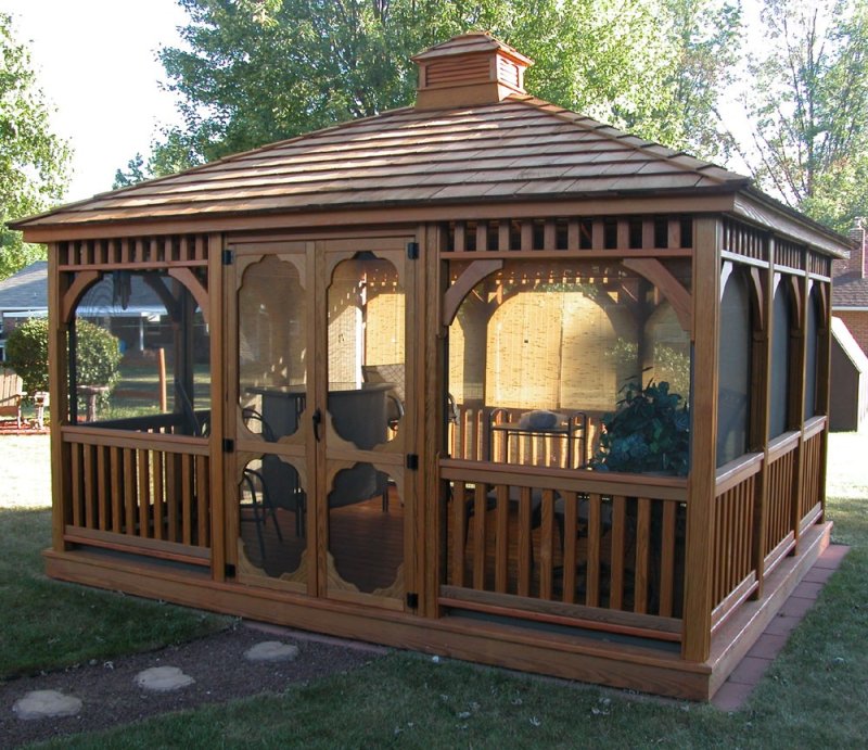 Wooden gazebo беседки