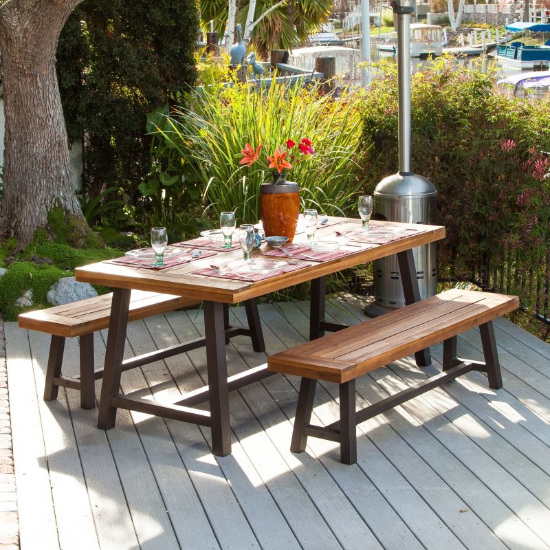 Outdoor dining table