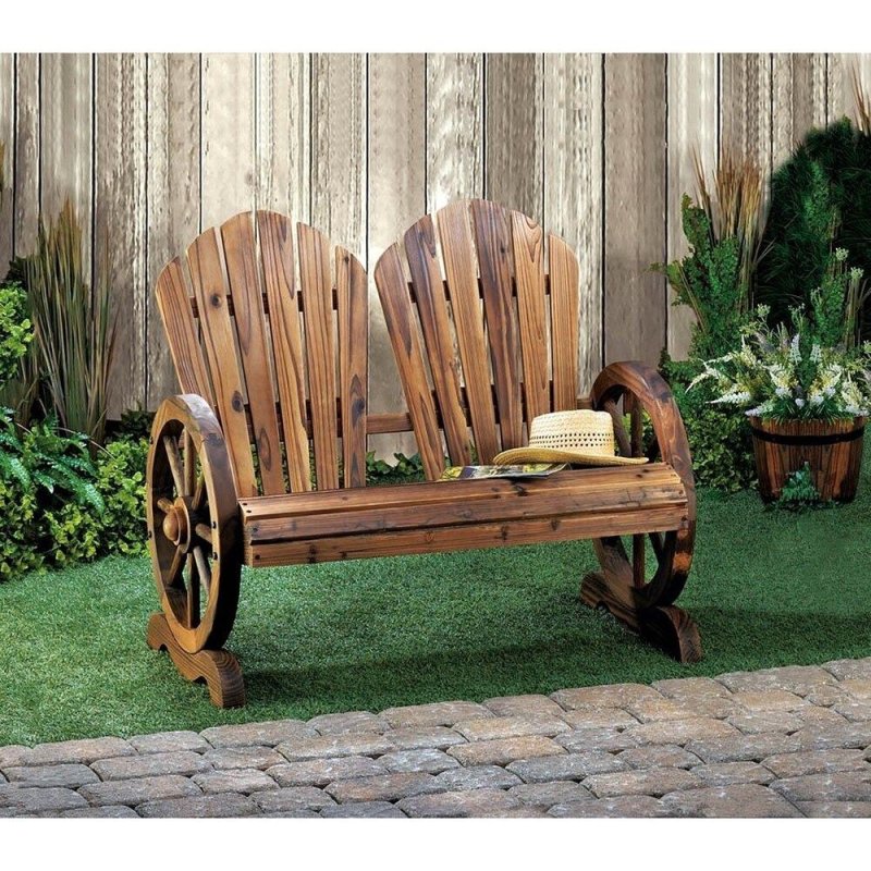 Скамейка wood bench