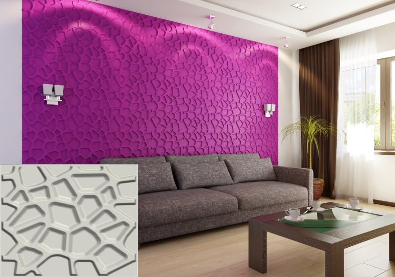 Гипсовая 3d панель stahl