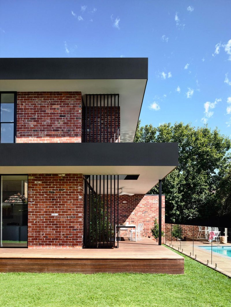 Modern brick house