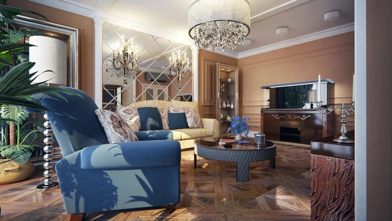 Интерьер гостиной классика