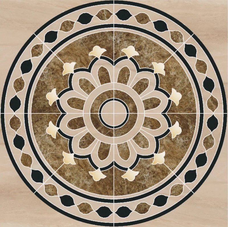 Панно valentino scuro roseton 120x120