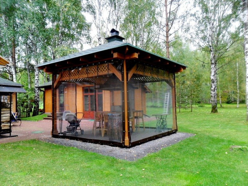 Мягкие окна для беседки