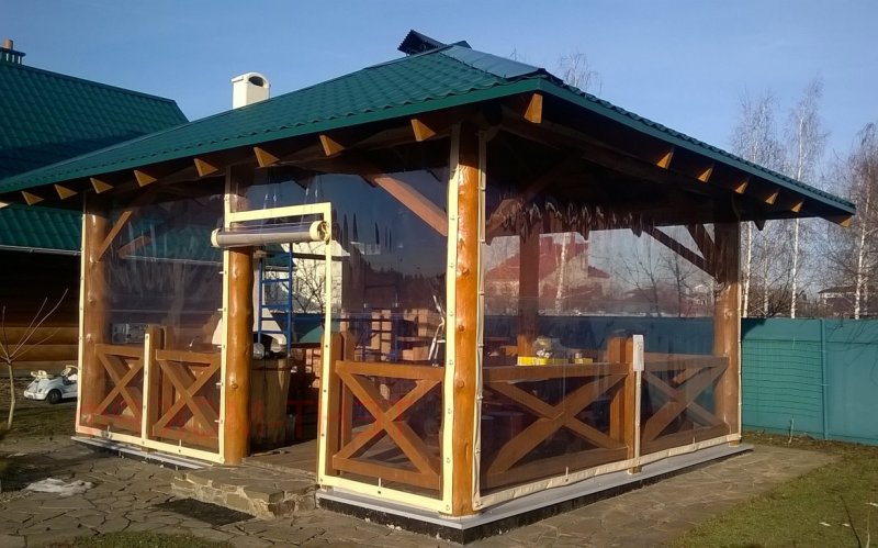 Мягкие окна для беседки
