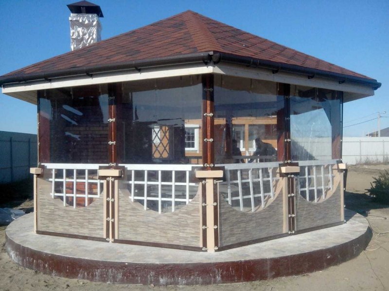 Мягкие окна для беседки