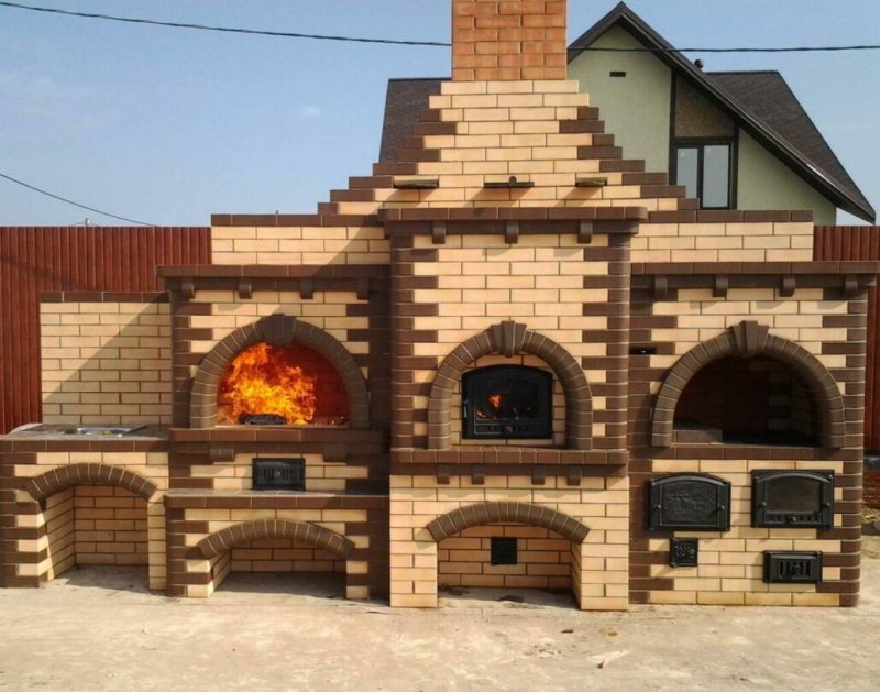 Барбекю комплекс из кирпича