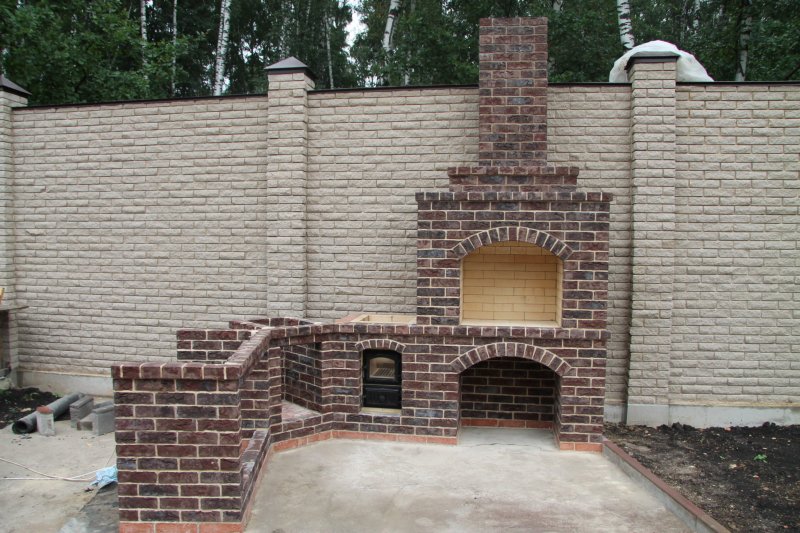 Барбекю комплекс из кирпича