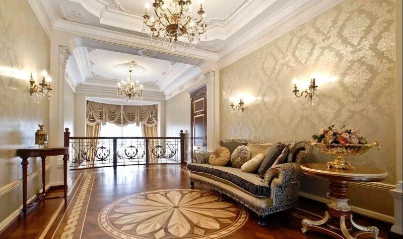 Интерьер дома в классическом стиле очень красивый