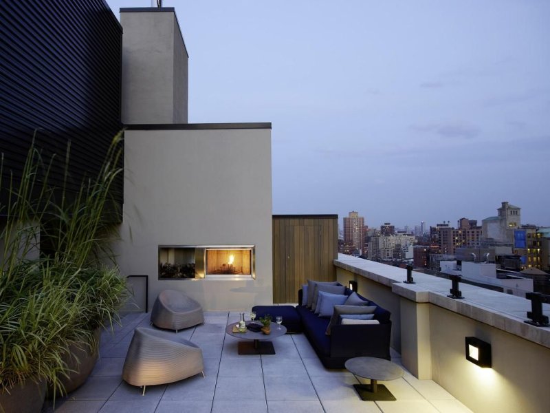 Nyu york penthaus terrasy