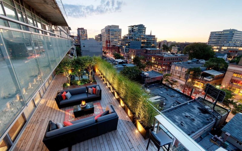 Эксплуатируемая плоская кровля green roof