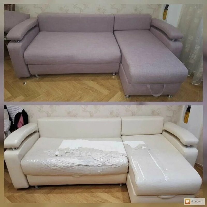 Диван после перетяжки
