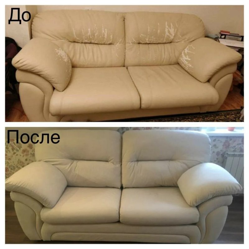 Обивка мягкой мебели до и после