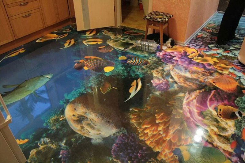Эпоксидный наливной пол epoxy floor 3d