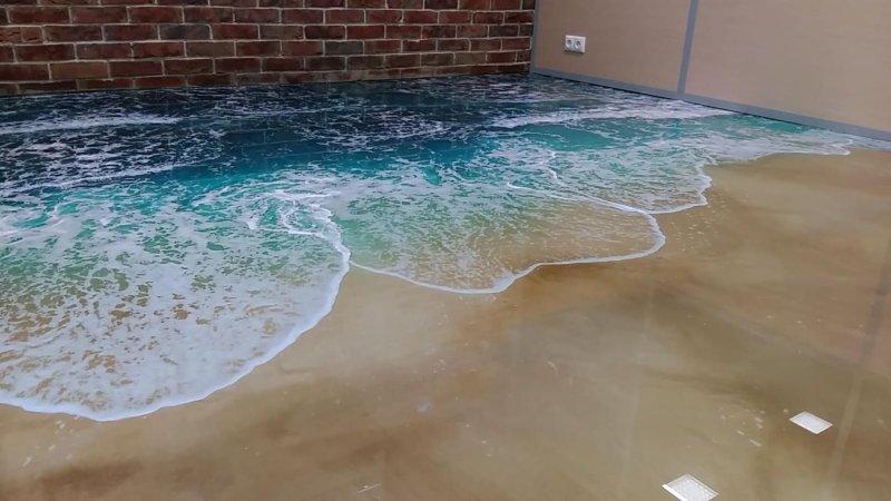 Эпоксидный наливной пол epoxy floor 3d