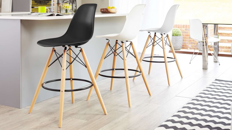 Стул eames dsw барный белый