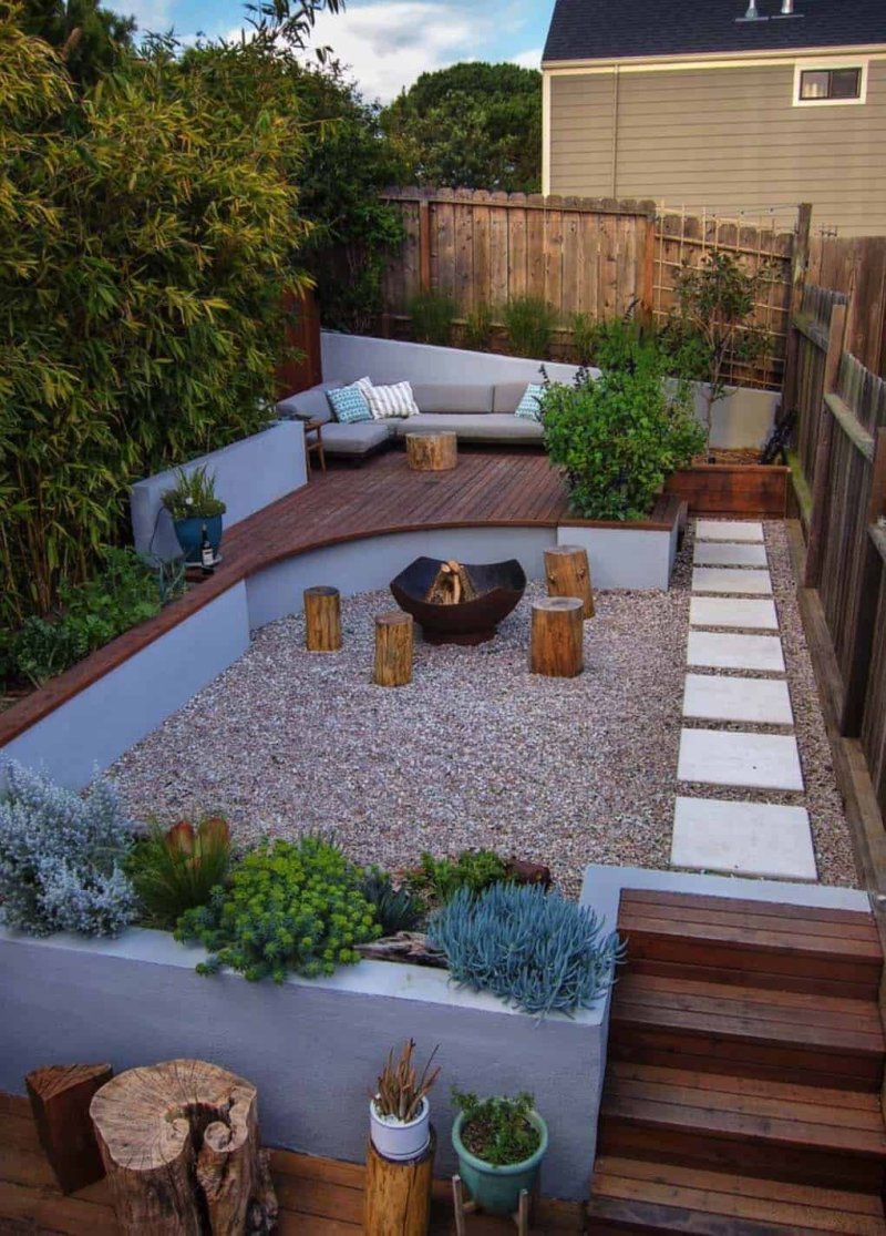 Backyard landscaping