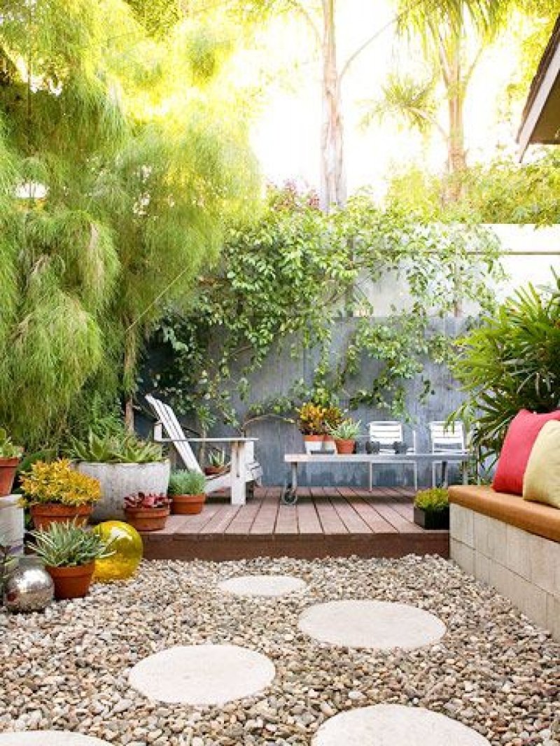 Backyard landscaping