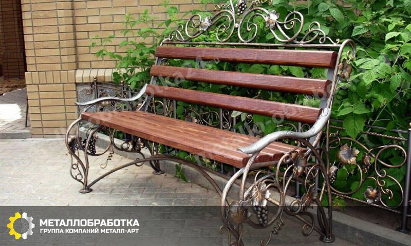 Садовая лавочка холодная ковка