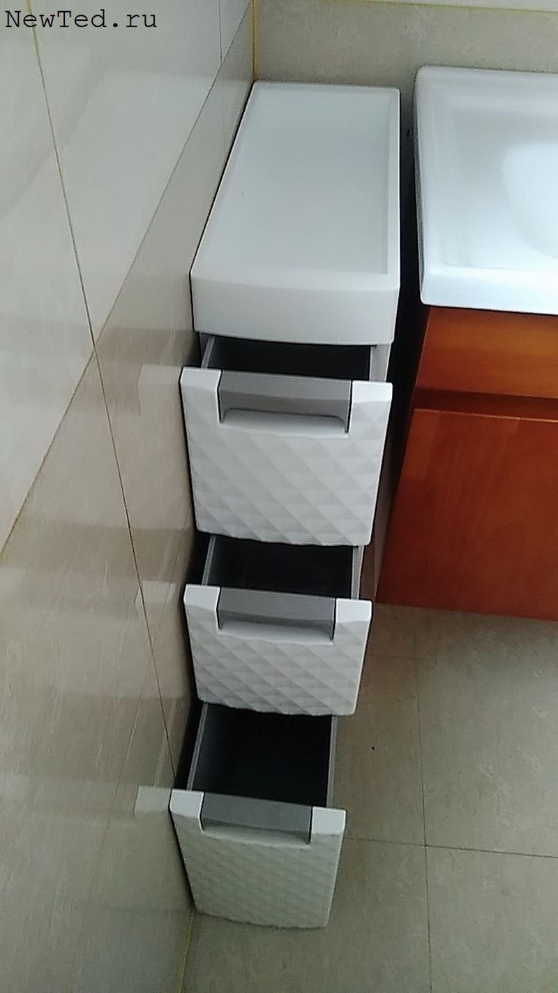 Пластиковый шкаф для ванной