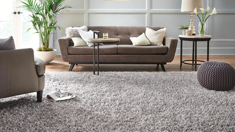 Ковр luxury shaggy white