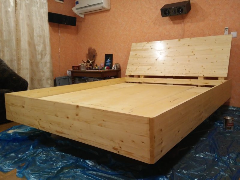 Кровать двуспальная своими руками из дерева