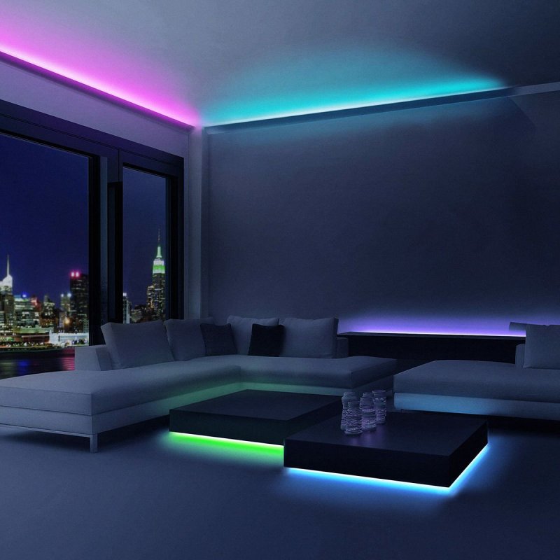 Led strip lights комната