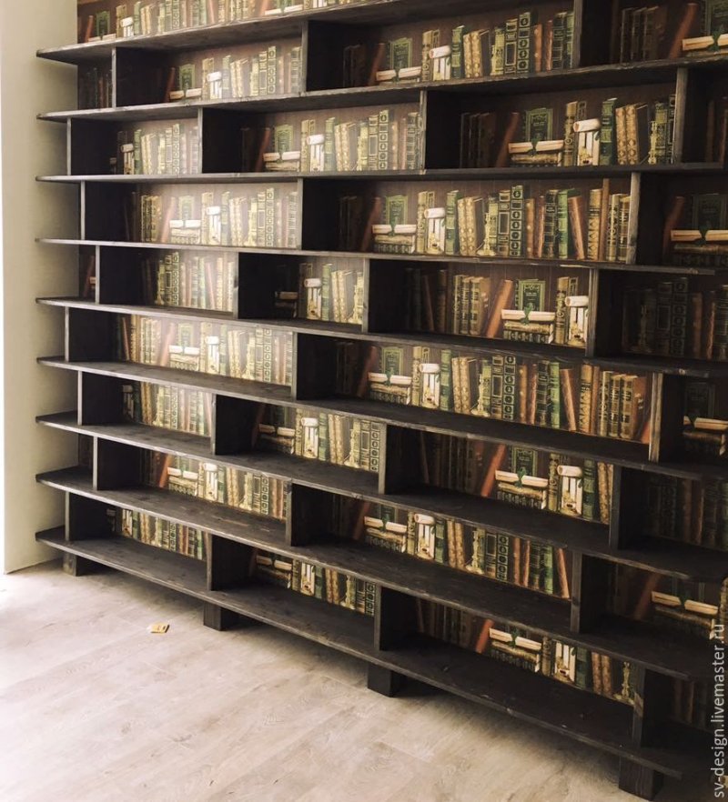 У книжной полки