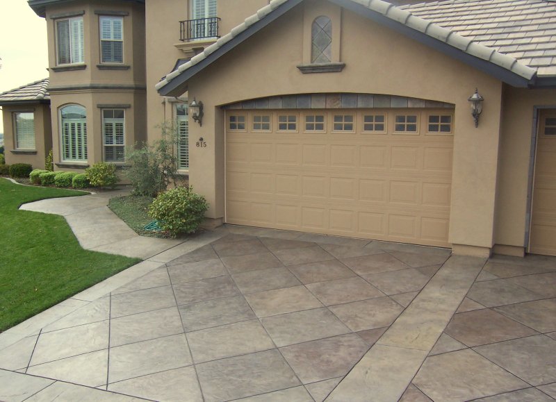 Concrete driveway