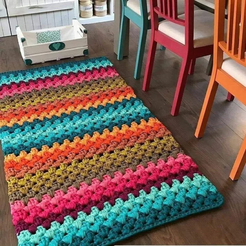 Коврик из трикотажной пряжи