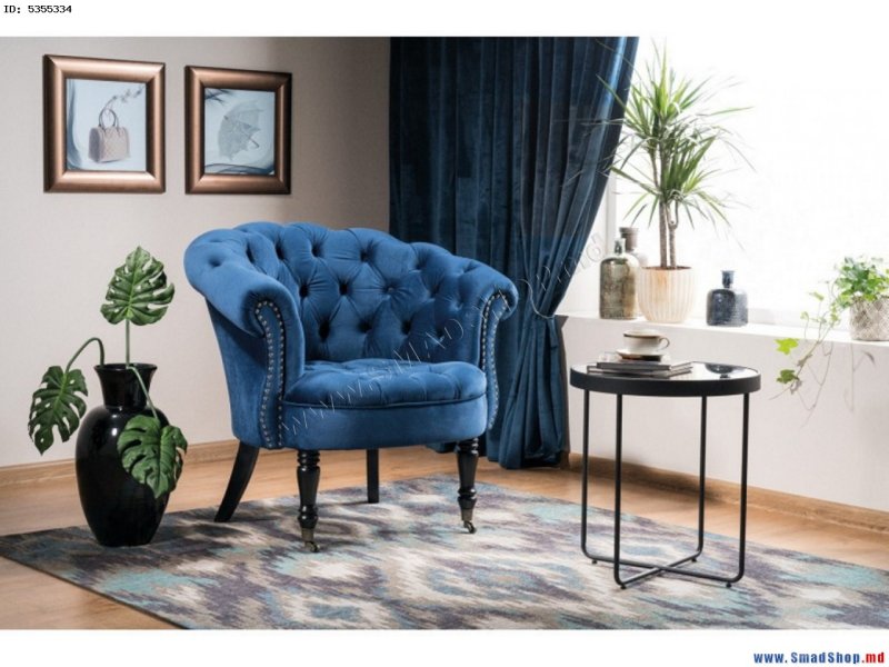 Кресло венето velvet blue