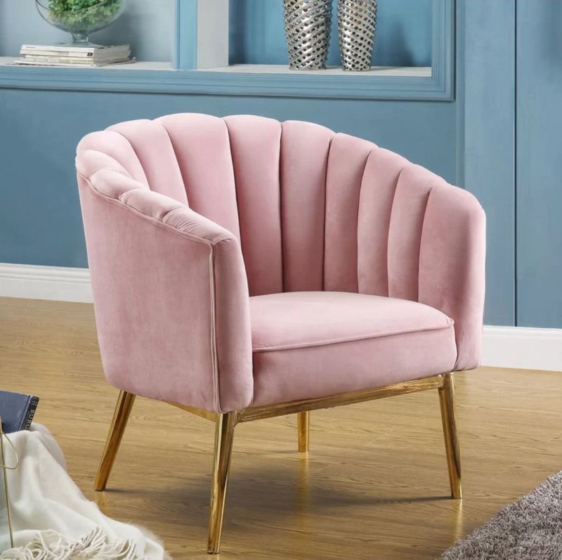 Кресло aurelia pink velvet